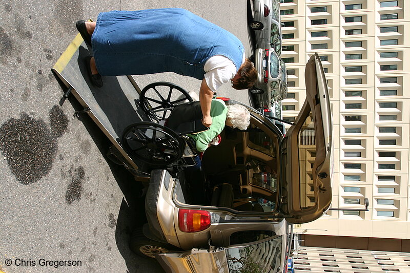 Photo of Elderly Patient Transported in Van(6930)