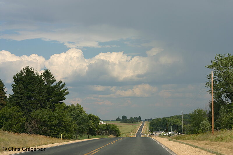 Photo of Two-Lane Highway in Rural Wisconsin(6981)