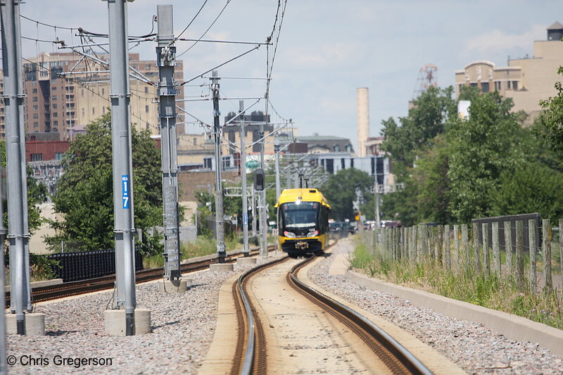 Photo of Approaching Light Rail Train, West Bank(7108)