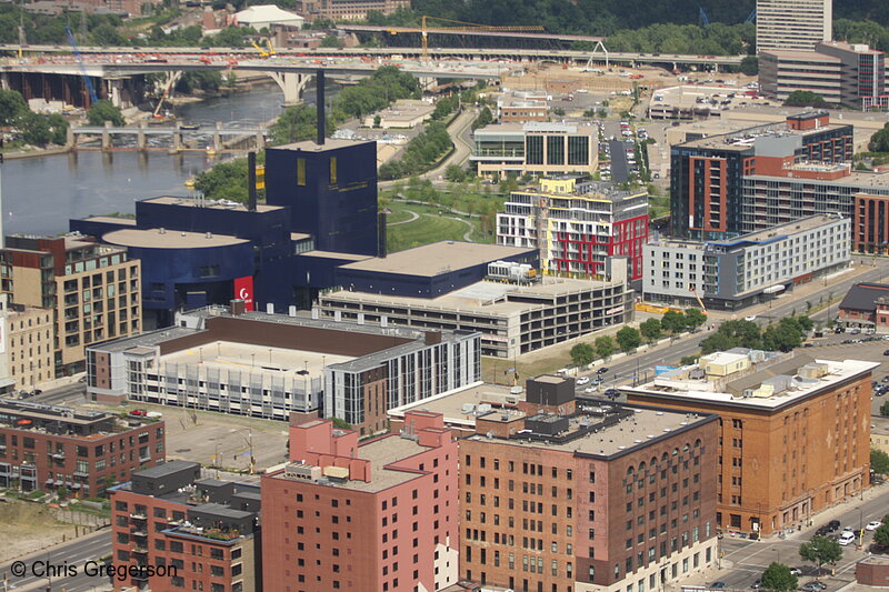 Photo of Aerial View of Washington Avenue, Downtown Minneapolis(7139)