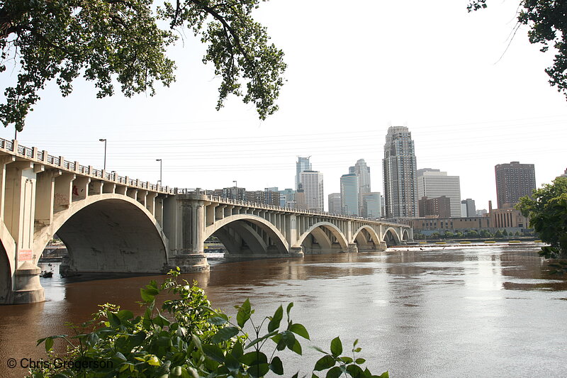 Photo of 3rd Avenue Bridge and Mississippi River, Minneapolis(7221)
