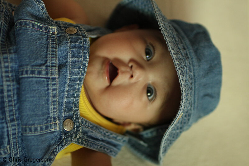 Photo of Cute Baby in Overalls and Hat(7312)