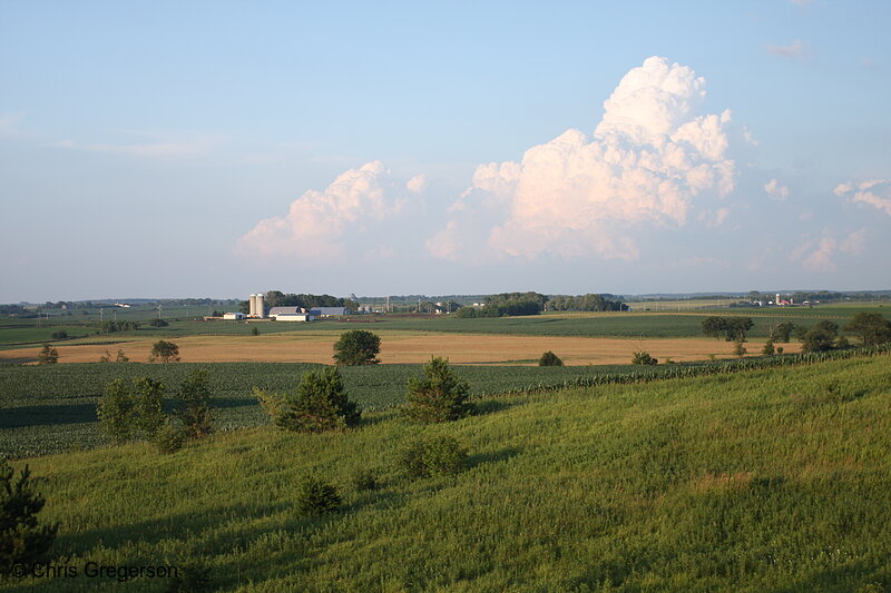Photo of Storm Cloud and Farm Fields(7366)
