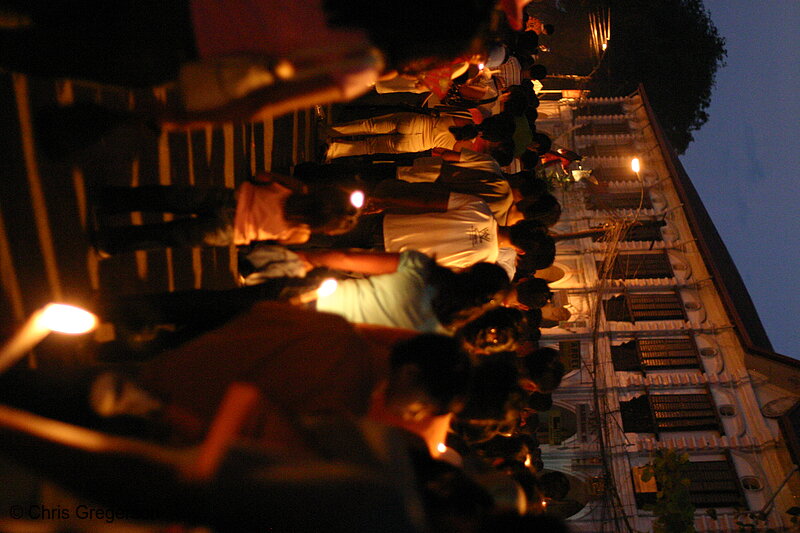 Photo of People Walking in the Good Friday Parade, Vigan(7488)