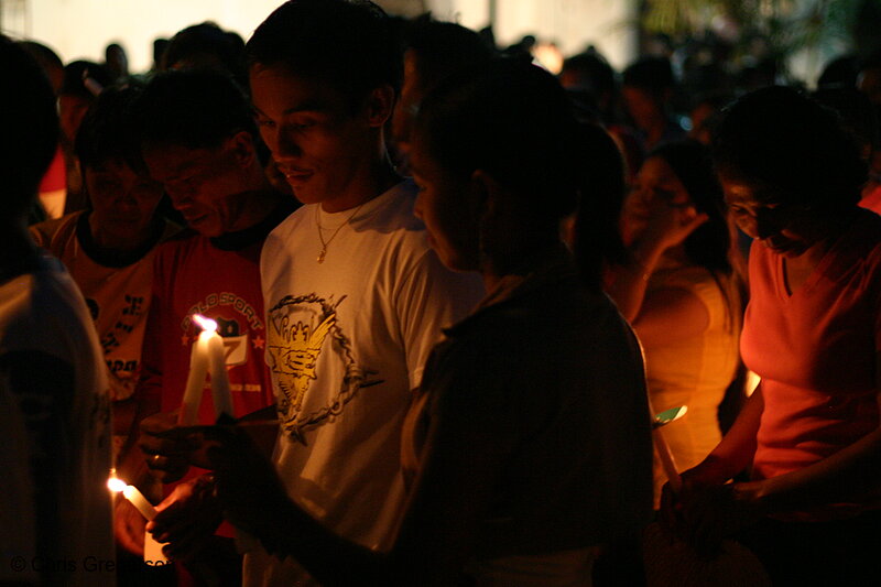 Photo of People Walking in the Good Friday Parade, Vigan(7490)