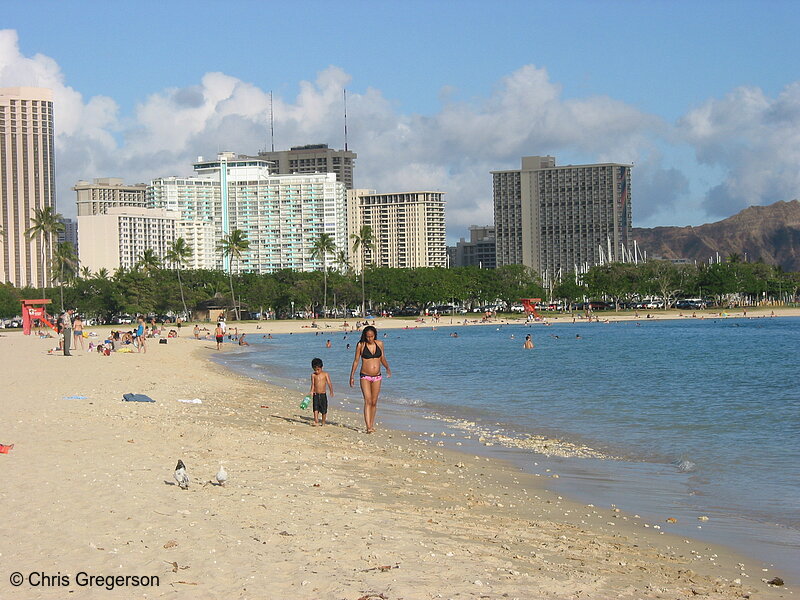 Beach in Honolulu, Hawaii