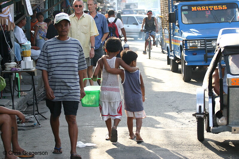Photo of Young Boys Walking Together, Philippines(7756)