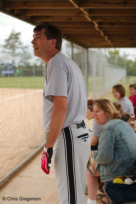 Dugout During Softball Game, Hatfield Park