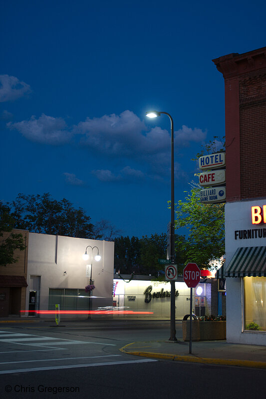 Photo of Knowles and Third Street at Night, New Richmond(7870)