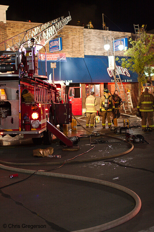 Photo of Fire Fighters on Knowles Avenue, New Richmond(7950)