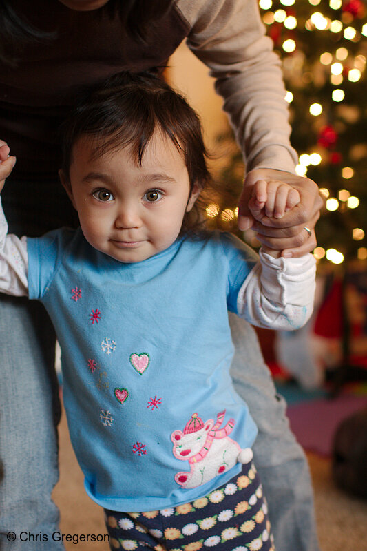Photo of Toddler Athena on Christmas, 2009(8026)