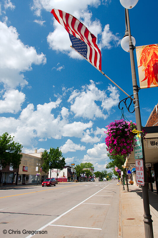 Flag on Knowles Avenue, New Richmond, WI