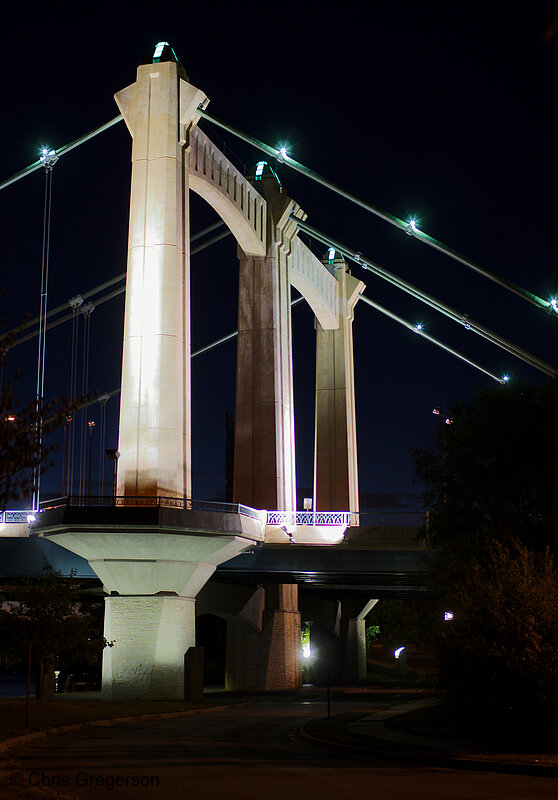Photo of Hennepin Avenue Suspension Bridge at Night(8299)