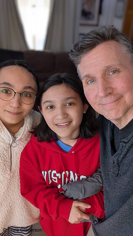 Chris, Clio, and Athena in April 2025 - 1000005553